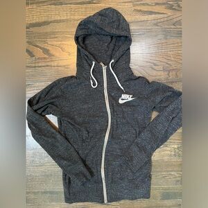 Nike casual grey zip up hoodie (SZ M)